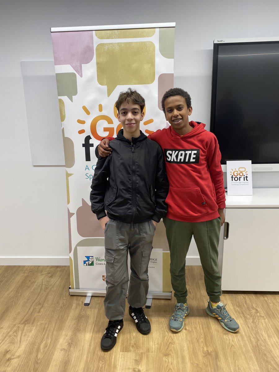 IES_Delicias's tweet photo. 🎉 ¡Gran noticia! Nuestros alumnos Yonas y Amine (2º ESO A) se han clasificado para la Gran Final del concurso "Go for it" organizado por Warwick House👏
📍 21 de marzo – Hotel Gareus
🏫 La Salle | Maristas | IES Delicias | Colegio Internacional
¡Enhorabuena y mucha suerte! 🍀 https://t.co/dvtepX8XwF
