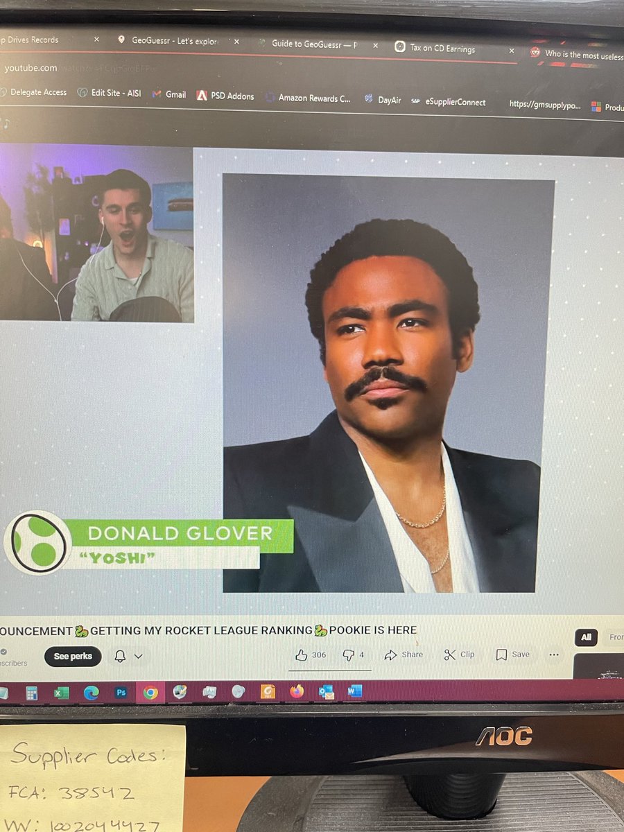opuap_'s tweet image. DONALD GLOVER IS YOSHI