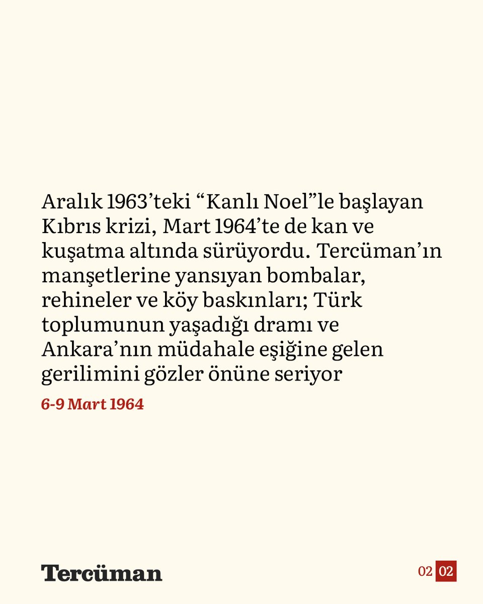 Kıbrıs’ta şiddetli çatışmalar

Aralık 1963’te Kıbrıs’ta patlak veren ve tarihe “Kanlı Noel” olarak geçen olaylar, 1960’ta kurulan Kıbrıs Cumhuriyeti’nin fiilen çöküşünü başlatmıştı. Cumhurbaşkanı Makarios III’un anayasal düzenlemeleri değiştirme girişimi, Türk toplumunda güvenlik
