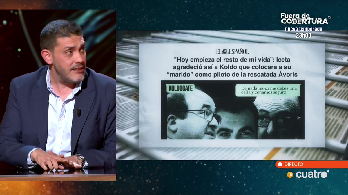 HorizonteCuatro's tweet photo. El Koldogate en El Español @elespanolcom 
"Hoy empieza el resto de mi vida": Iceta agradeció así a Koldo que colocara a su 'marido' como piloto de la rescatada Ávoris
https://t.co/MK89zdvLmq