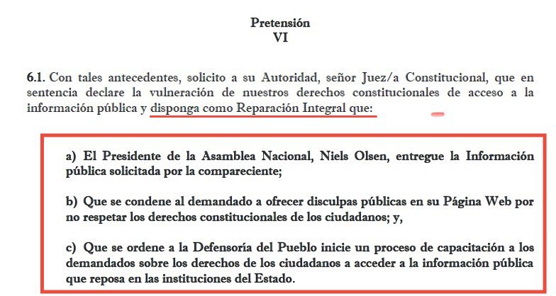🚨He demandado a la <a href="/AsambleaEcuador/">Asamblea Nacional</a> por NO entregar la información pública q solicité

La información es pública Sr.<a href="/NielsOlsen/">Niels Olsen</a>.Xq no quieren entregarla?. A qué le tienen miedo?
Que descubran q los procesos internos para las actuaciones de mi curul se hicieron de manera ilegal?