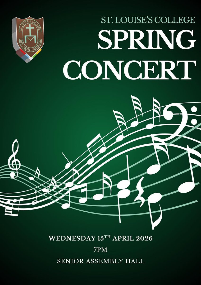 🎶 𝗦𝗣𝗥𝗜𝗡𝗚 𝗖𝗢𝗡𝗖𝗘𝗥𝗧 🎶

We are pleased to announce that our Annual Spring Concert will take place on Wednesday 15 April at 7pm. The evening will celebrate the musical achievements of our students.

We look forward to welcoming you to an enjoyable evening of music. 🤎💚