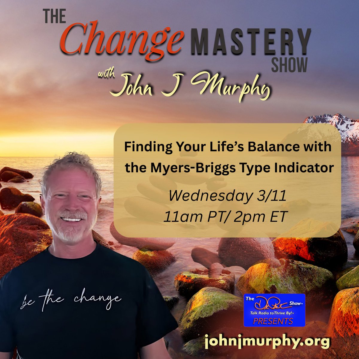 TheDrPatShow's tweet image. We all have a #personality—but do you truly know how yours is driving your #decisions your #stress &amp;amp; your #relationships ? Join us Wednesday 3/11 at 11am PT/ 2pm ET ow.ly/3jFz50YniKN #TheChangeMasteryShow #JohnJMurphy #drpatpresents #balance #MyersBriggs
