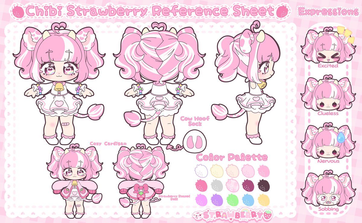 ୨୧ ─────── Chibi Reference Sheets! Base Price Includes: Color Palette ...