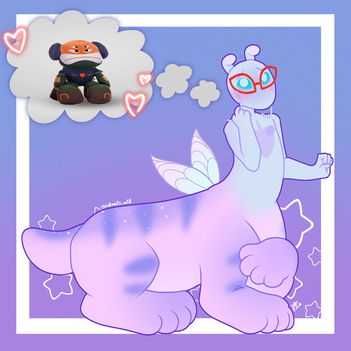 spacedorked's tweet photo. @PUPPYSPHERE hiiiiii mayhaps an alien? 🫶🐛🐾🩷 https://t.co/2cjooIJ6Hh