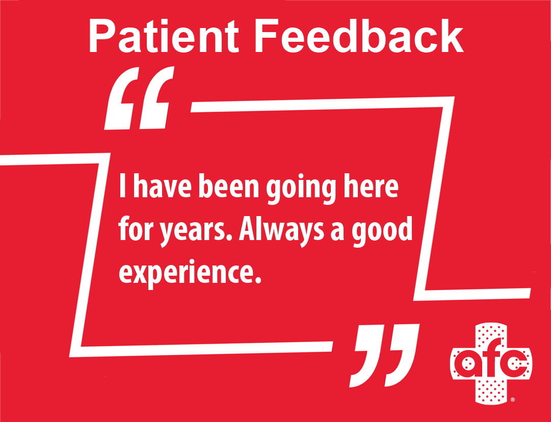 🏥👏😊 Check out this recent review from one of our patients at AFC Urgent Care Downingtown.

.
#FiveStarCare #CommunityTrusted #CompassionInAction #HealthcareYouCanCountOn #GratefulForOurPatients #UrgentCareExcellence #health #wellness
