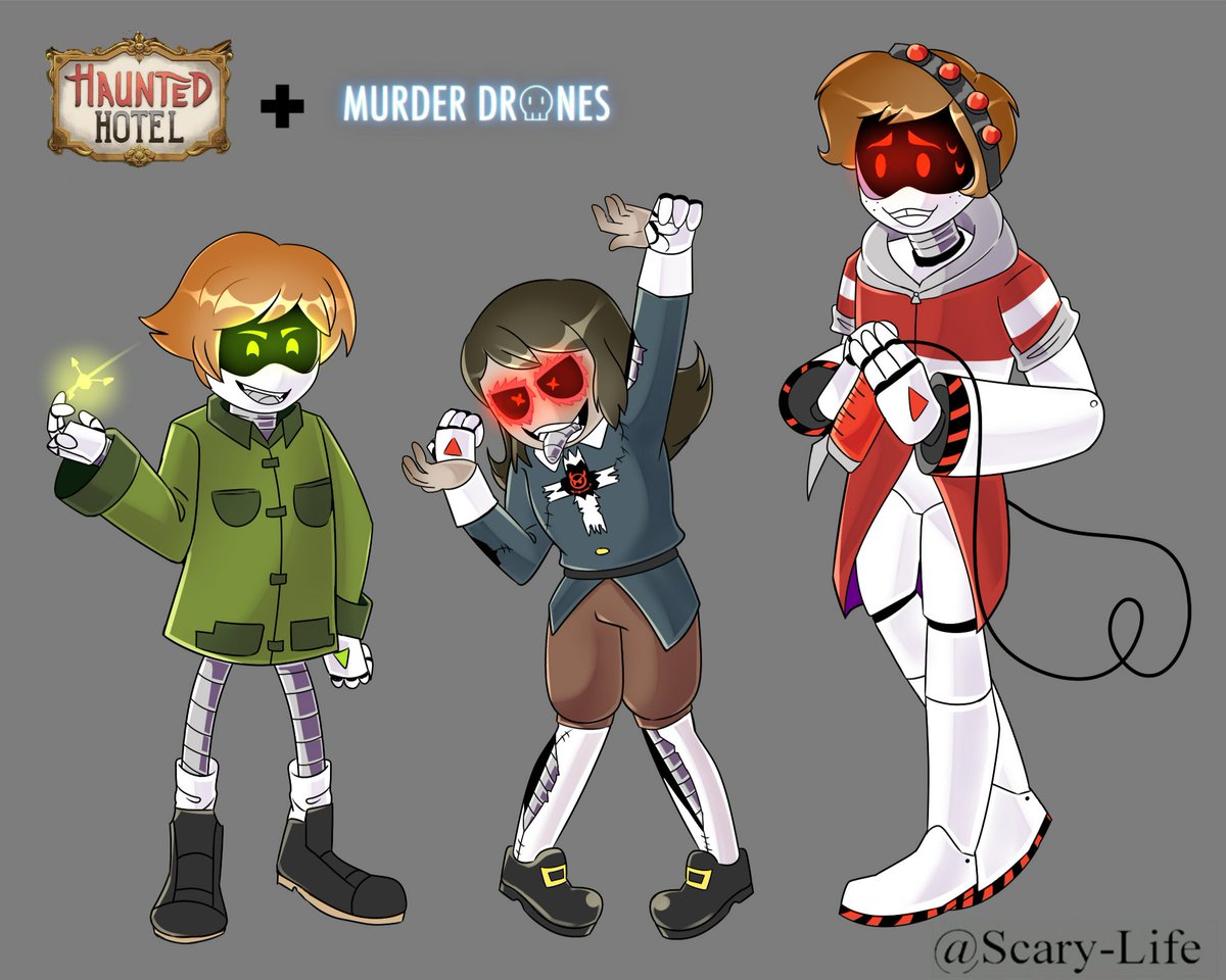 Random Idea.
#hauntedhotel #murderdrones
#esther #ben #abaddon ..