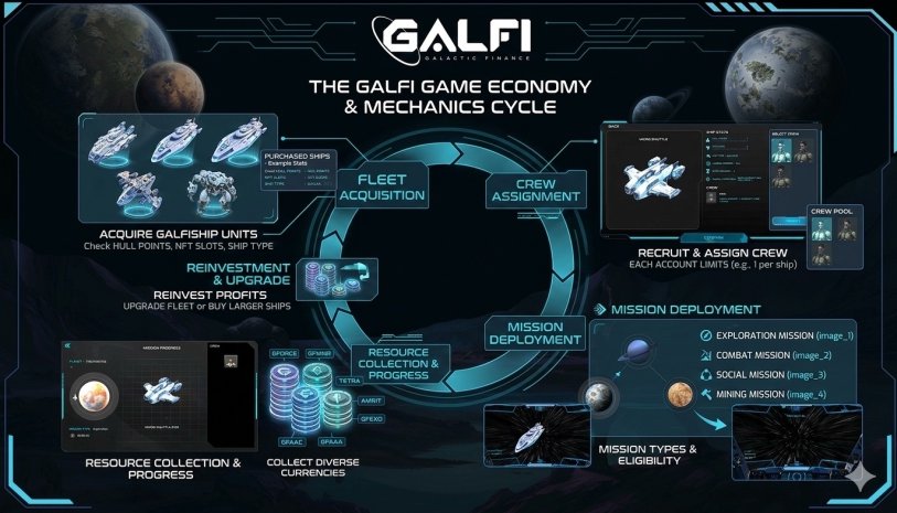 Acquire your fleet, assign your crew, and deploy on missions to earn big! 🛸💰

1️⃣ Fleet Acquisition 🚢 
2️⃣ Crew Assignment 👨‍🚀 
3️⃣ Mission Deployment 🎯 
4️⃣ Resource Collection 💎 
5️⃣ Reinvest &amp; Upgrade 🆙

The galaxy is yours to conquer. 🪐✨

🔗 Join now

#GALFI <a href="/GalFiOfficial/">GalFi - Galactic Finance</a>