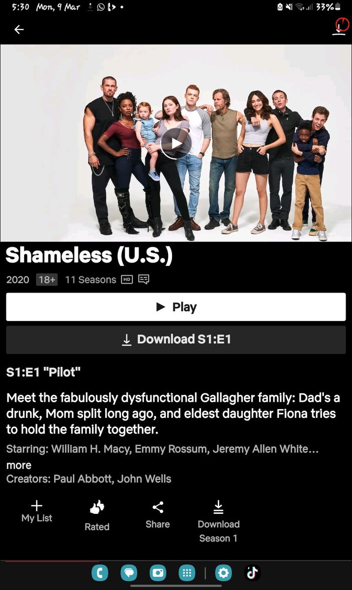 Robogenesis18's tweet image. After a year and a few months, I finally finished watching #Shameless 
11 seasons (12 episodes per season).
It's has been a hell of a roller-coaster.