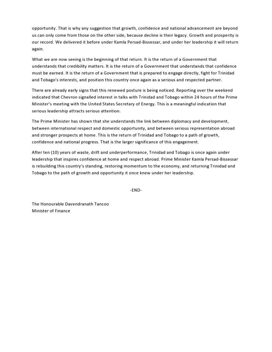 Ministry of Finance, Trinidad and Tobago tweet media