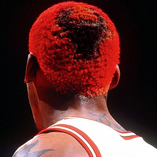 the hairstyles of Dennis Rodman