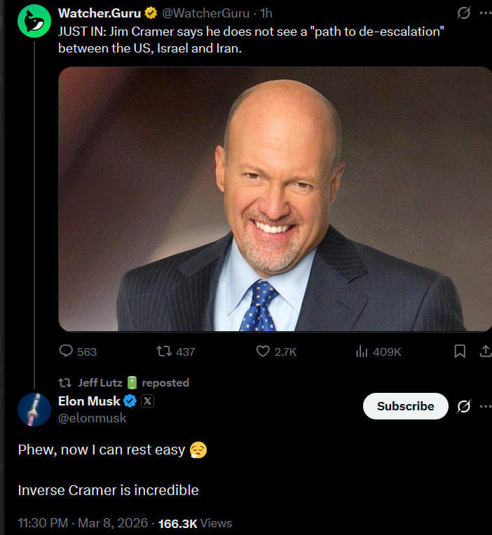 When <a href="/jimcramer/">Jim Cramer</a> is a PANICAN, we are very close to a bottom😂👇😂