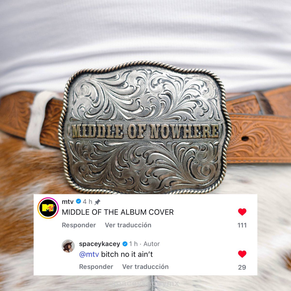 spaceykaceymx's tweet image. Kacey Musgraves confirms this is not the album cover 😅 @KaceyMusgraves