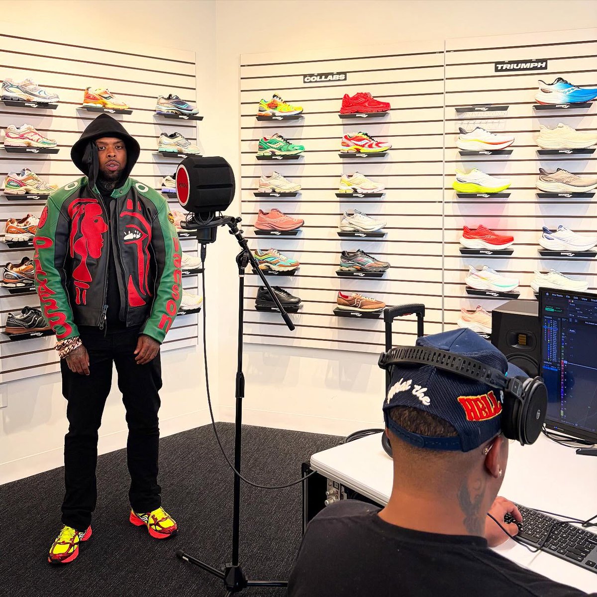 Westside Gunn recording new music at the Saucony office 👀

"I MIGHT MAKE A TAPE REAL QUICK AND DROP IT BEFORE AWESOMEGOD 3 🤔 BUT IM BAAAAAAACK!!!!!!!!!"