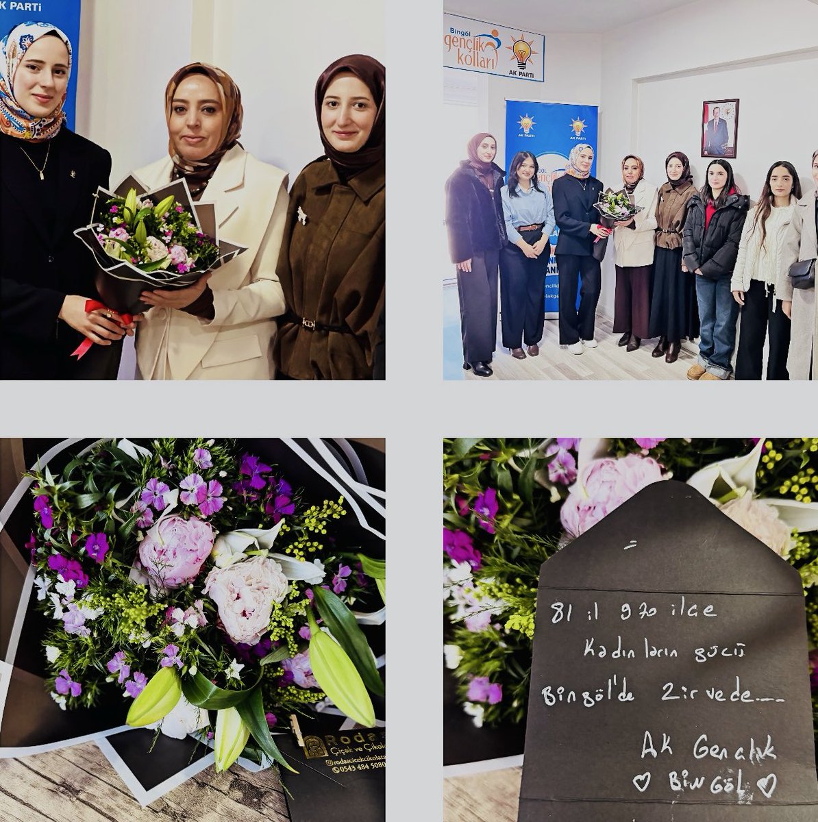 📌Gençlik Kolu Başkanımız Kardeşim <a href="/EnessAslan_/">Enes ASLAN</a> ‘a ve kıymetli yönetimine, 
8 Mart Dünya Kadınlar Günü vesilesiyle gerçekleştirdikleri nazik ziyaretleri için yürekten teşekkür ediyorum 🍀

<a href="/avyusufibis/">Yusuf İBİŞ</a> 
<a href="/AKGenclikGM/">AK Gençlik</a> 
<a href="/bingolakgenclk/">AK Gençlik Bingöl 🇹🇷</a>