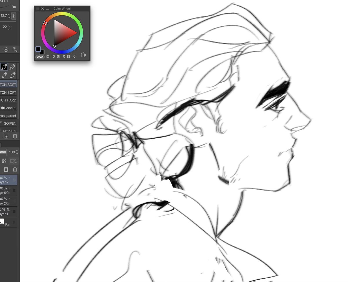 Profile sketches are relaxing 