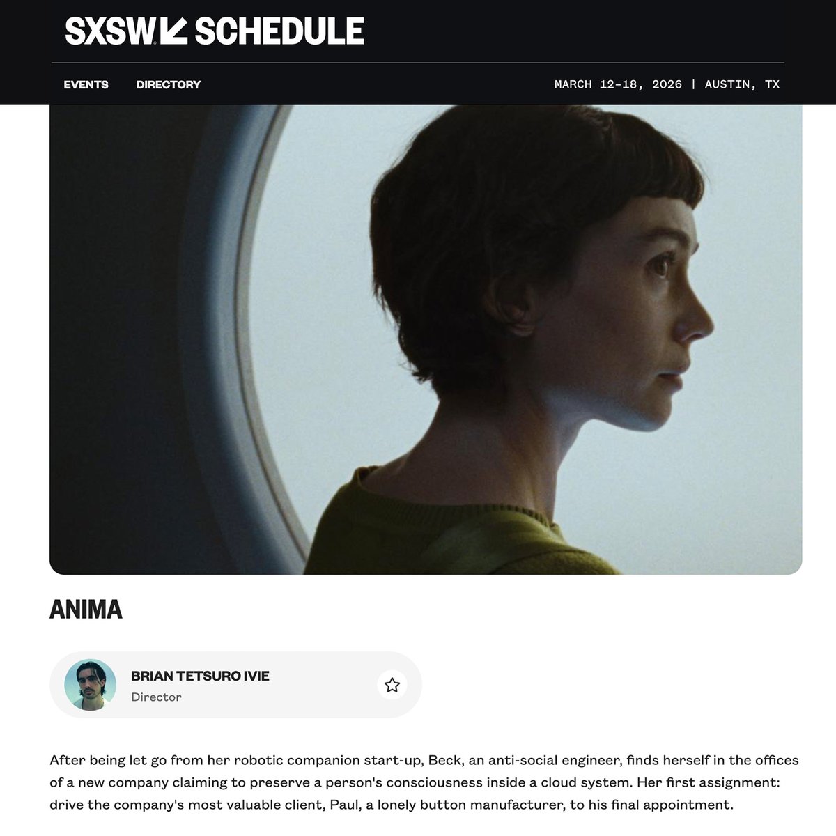 saturation_io's tweet photo. Schedule &amp; screenings for ANIMA:
https://t.co/sxMeri2Pvm https://t.co/Jw2kJeVtl7