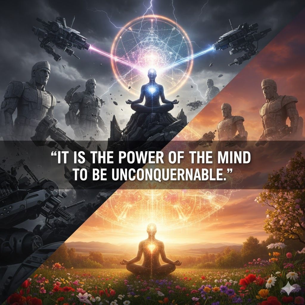 QuotesShare's tweet image. It is the power of the mind to be unconquerable.

#MentalToughness #Unbreakable #MindPower #Fortitude #Strength #Resilience #VictoriousMindset #Quotes #ShareInspireQuotes