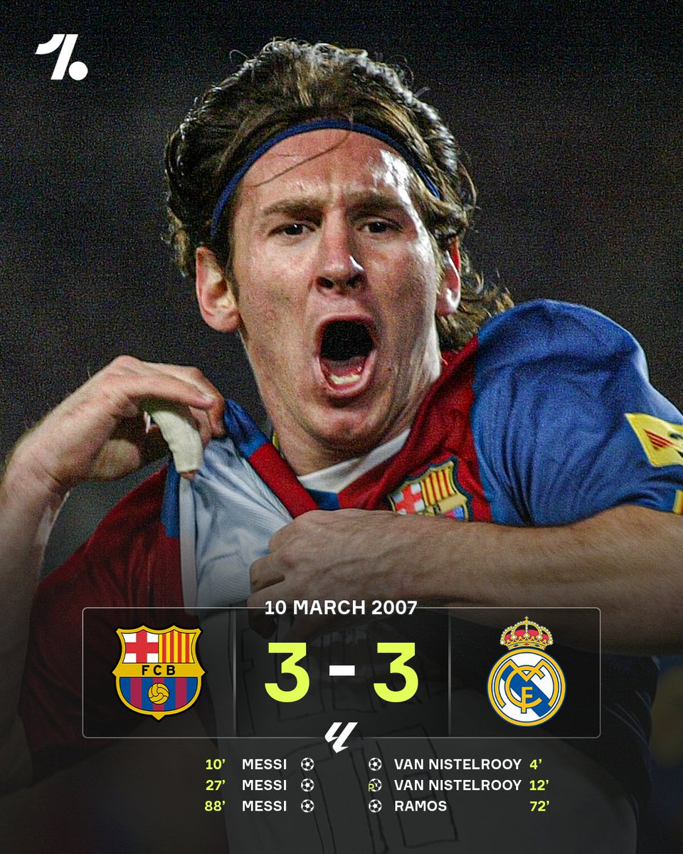 Lionel Messi bagged his first El Clásico hat-trick 19 years ago 😮✨