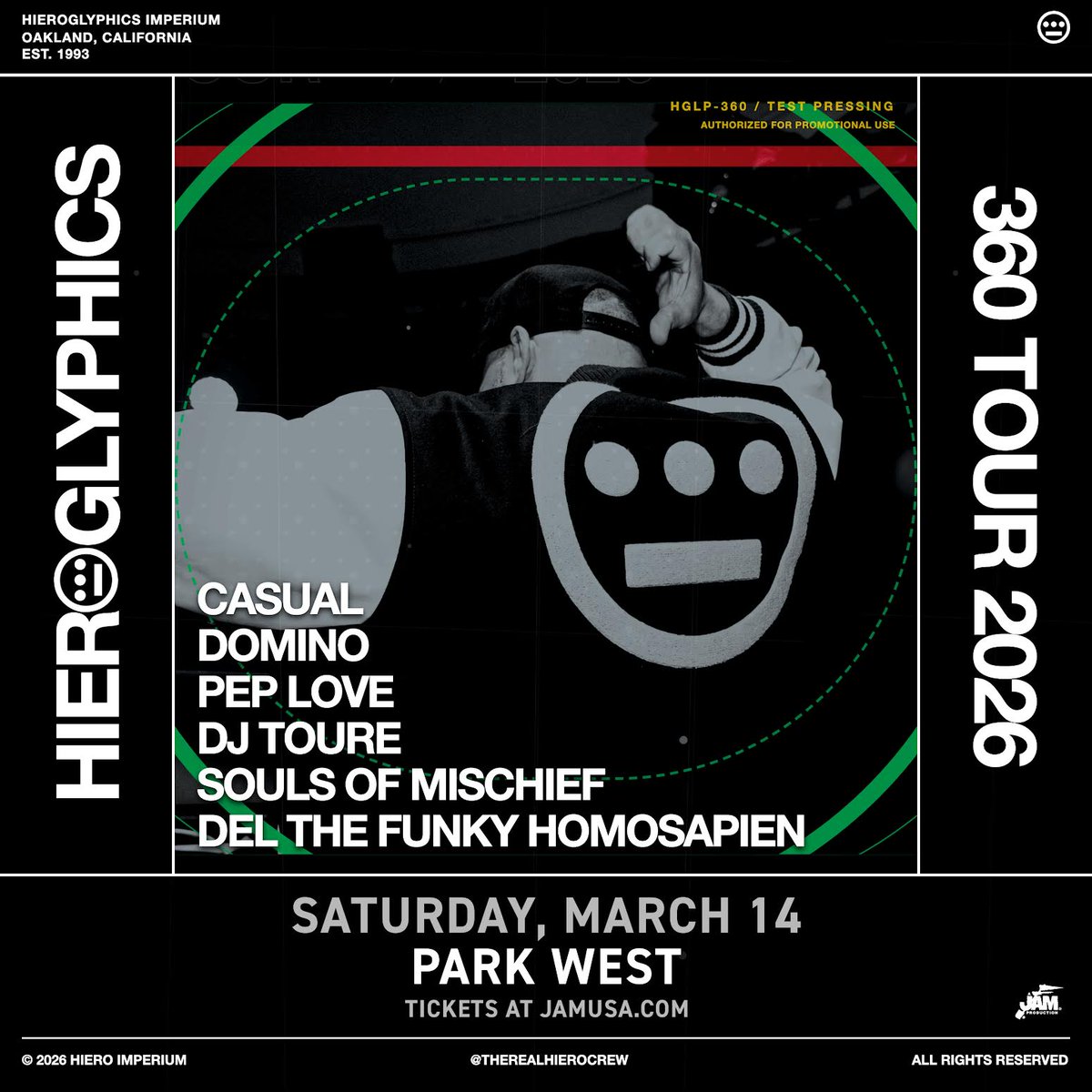 fakeshoredrive's tweet photo. I'm giving away 2 FREE passes to the Hieroglyphics Meet &amp; Greet THIS Saturday (March 14) at the Park West as part of their 360 Tour

Simply REPOST this to win. Also, you must be following me. 

Tix to show here: https://t.co/U5OkZcH1u3 https://t.co/4IcZ8j2GS5