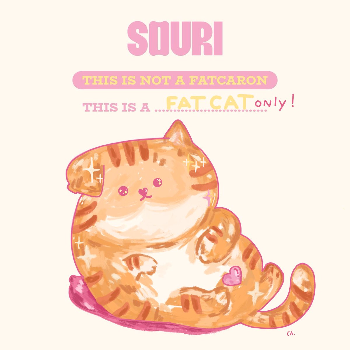 This is not fatcaron. This is a fatcat(only) 
แมวอ้วงเท่านั้นนนนนนน แฟตแคทน้อตแฟตการอง 🐱🧡💘✨
#SOURI #SOURIBKK #SOURIMakeItArt