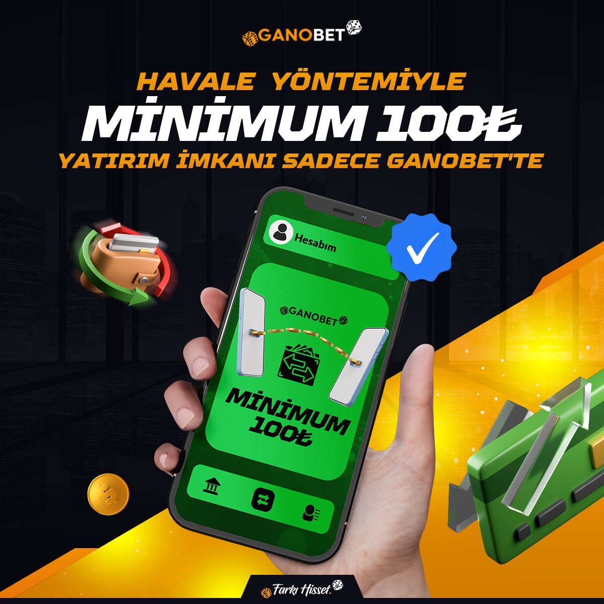 GANORESMI1's tweet photo. GANOBET İLE DÜŞÜK ALT LİMİTLERDE YATIRIM KOLAYLIĞINI KEŞFET

✅ Wizkasa Havale yöntemi ile 100₺'den başlayan yatırım alt limit imkanı! https://t.co/d643WTNoTg