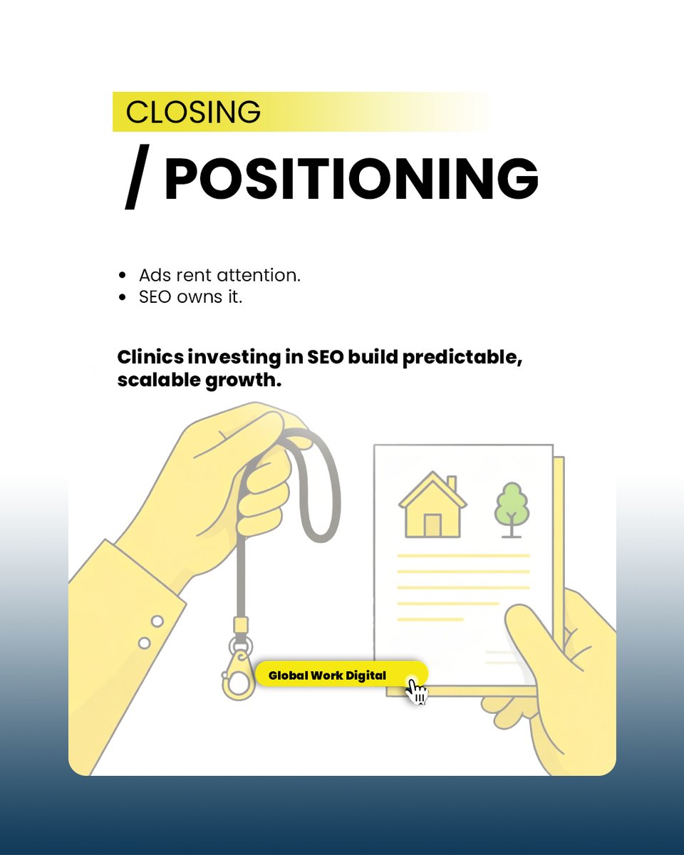 Globalwork_01's tweet photo. SEO Misconception #19:"SEO is too expensive compared to paid ads."
Ads rent attention. SEO owns it.
SEO isn't expensive. It's patient acquisition insurance.
📧 DM for a free audit 🌐 https://t.co/2VBc3hDcey
#SEO #HealthcareSEO #SEOvsAds #PatientAcquisition #ClinicMarketing https://t.co/y1n0huKoWs