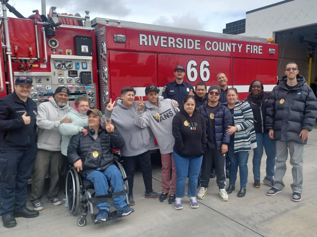 ArcRiverside's tweet photo. A huge thank you to Beaumont Fire Station 66 for the amazing tour! Our participants had a blast exploring the station as part of our Community Integration Program, which helps foster meaningful connections within our community. #IDDInclusion #CommunityIntegration #RiversideCounty https://t.co/bzSantRUmw