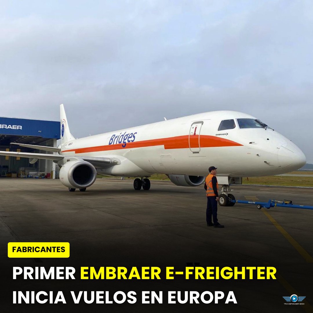 Transponder1200's tweet photo. 📦✈️ El primer #Embraer E-Freighter 🇧🇷 inició operaciones en Europa

El #E190F realizó su primer vuelo comercial desde Colonia (CGN) 🇩🇪 hacia Lárnaca (LCA) 🇨🇾, operado por #BridgesAirCargo. El equipo ofrece 40% más capacidad y hasta 30% menos costos operativos. https://t.co/btwPOV2GZV