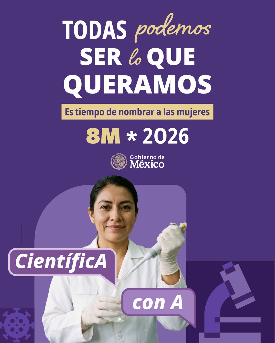 IPN_MX's tweet photo. Todas podemos #SerLoQueQueramos #ConA #8M2026 Es tiempo de nombrar a las mujeres. https://t.co/YYRG3s7H8n
