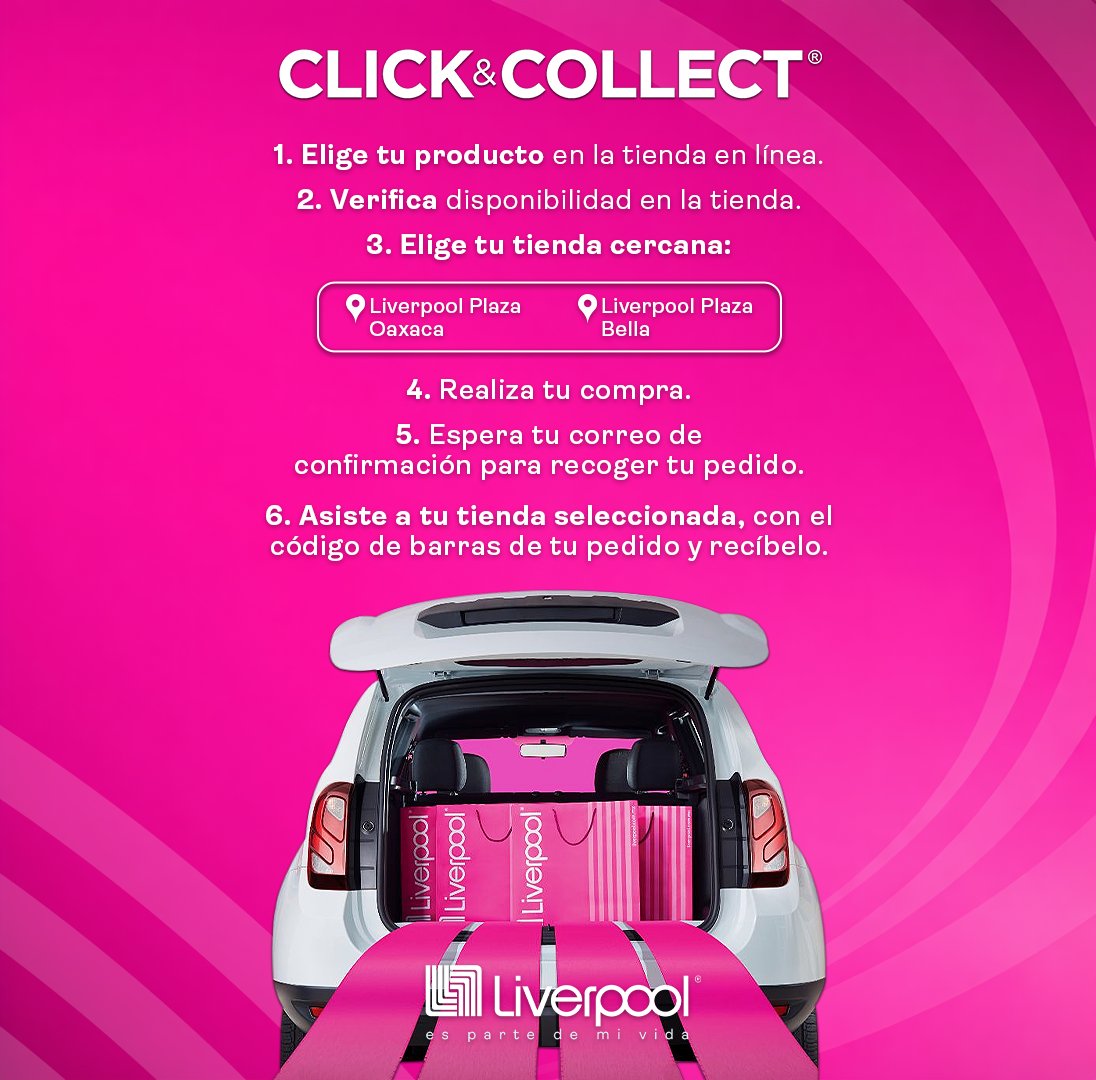 MVMNoticias's tweet image. 🔥 Compra en línea. Recoge. Disfruta. ✨

💕 Evita filas y ahorra tiempo con el Click &amp;amp; Collect de Liverpool Oaxaca 😱

🛍️ Compra ahora y recoge cuando tu pedido esté listo 💖

#ClickandCollect #LiverpoolOaxaca #CompraOnline #RecogeEnTienda