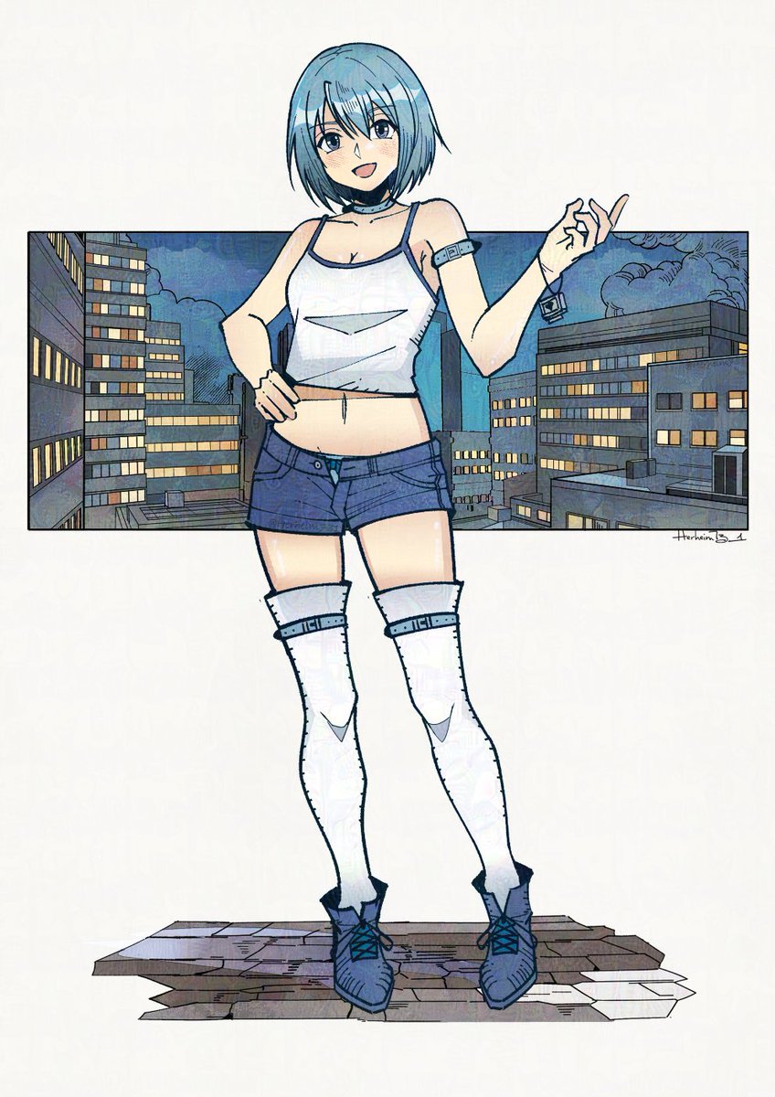 美樹さやか 「Sayaka Miki (College AU) #SayakaMiki #まど」|Herheim@Commissions open!/リクエスト大歓迎のイラスト