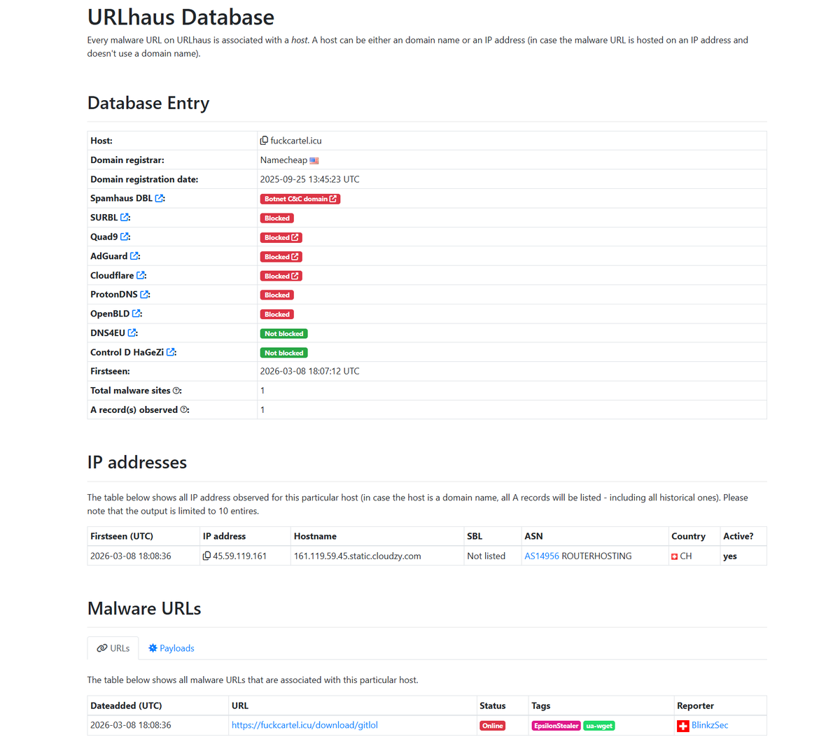 banthisguy9349's tweet photo. Interesting how all of URLs of Routerhosting was suddenly taken down after a lot of pressure 2 days long.

More interestingly, this one URL just popped back online again on the same IP! 
https://t.co/xsmLdtANPl
@Hannan_Nozari could you possibly take this one down? https://t.co/xaBoOuPXIO