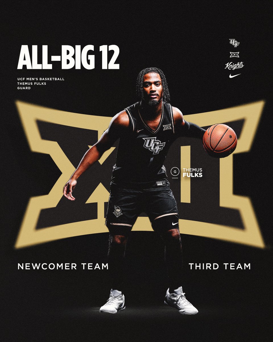 UCF_MBB's tweet photo. All-Big 12 Third Team and Newcomer Team for @ohyeahzero 👏

📰: https://t.co/JsQbmSAqjj https://t.co/iDcbRyef6U