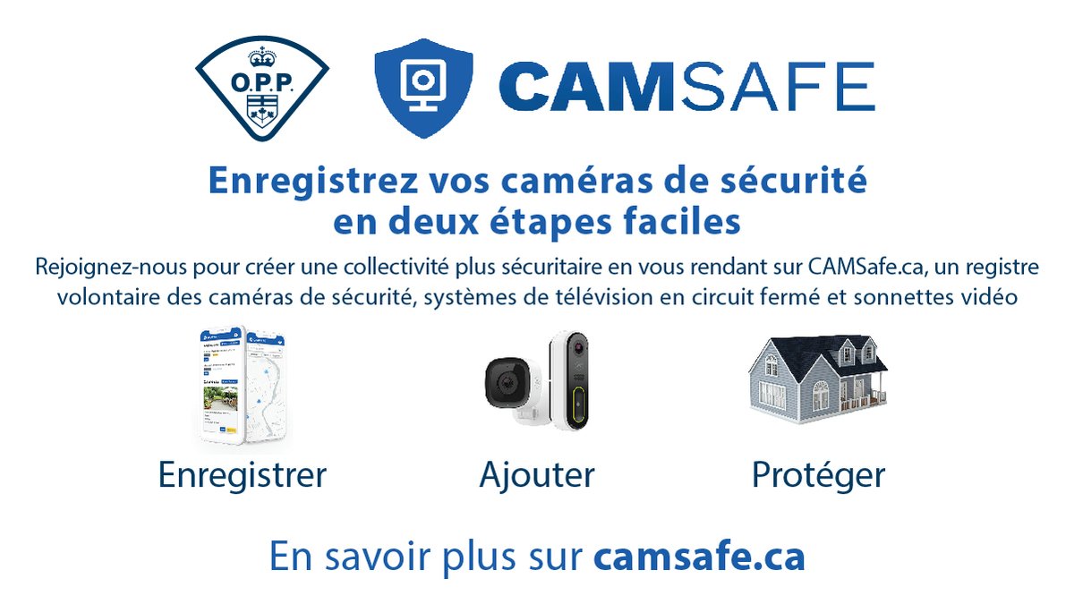 OPP_ER's tweet photo. #GrenvilleOPP advises our strength is our community. Join #CamSafe and help us build a safer neighbourhood together!

By registering your cameras, you support local investigations and contribute to our electronic Neighbourhood Watch. This keeps everyone informed, connected, and protected.

Sign up today at https://t.co/uE3uL8Bakr and if you have any questions on the subject please call your local detachment.
~
#GrenvilleOPP rappelle que notre force réside dans notre communauté. Rejoignez #CamSafe et aidez-nous à rendre notre quartier plus sûr !

En enregistrant vos caméras, vous soutenez les enquêtes locales et contribuez à notre programme électronique de surveillance de quartier. Cela permet à tout le monde d'être informé, connecté et protégé.

Inscrivez-vous dès aujourd'hui sur https://t.co/uE3uL8Bakr et si vous avez des questions à ce sujet, veuillez appeler votre détachement local.