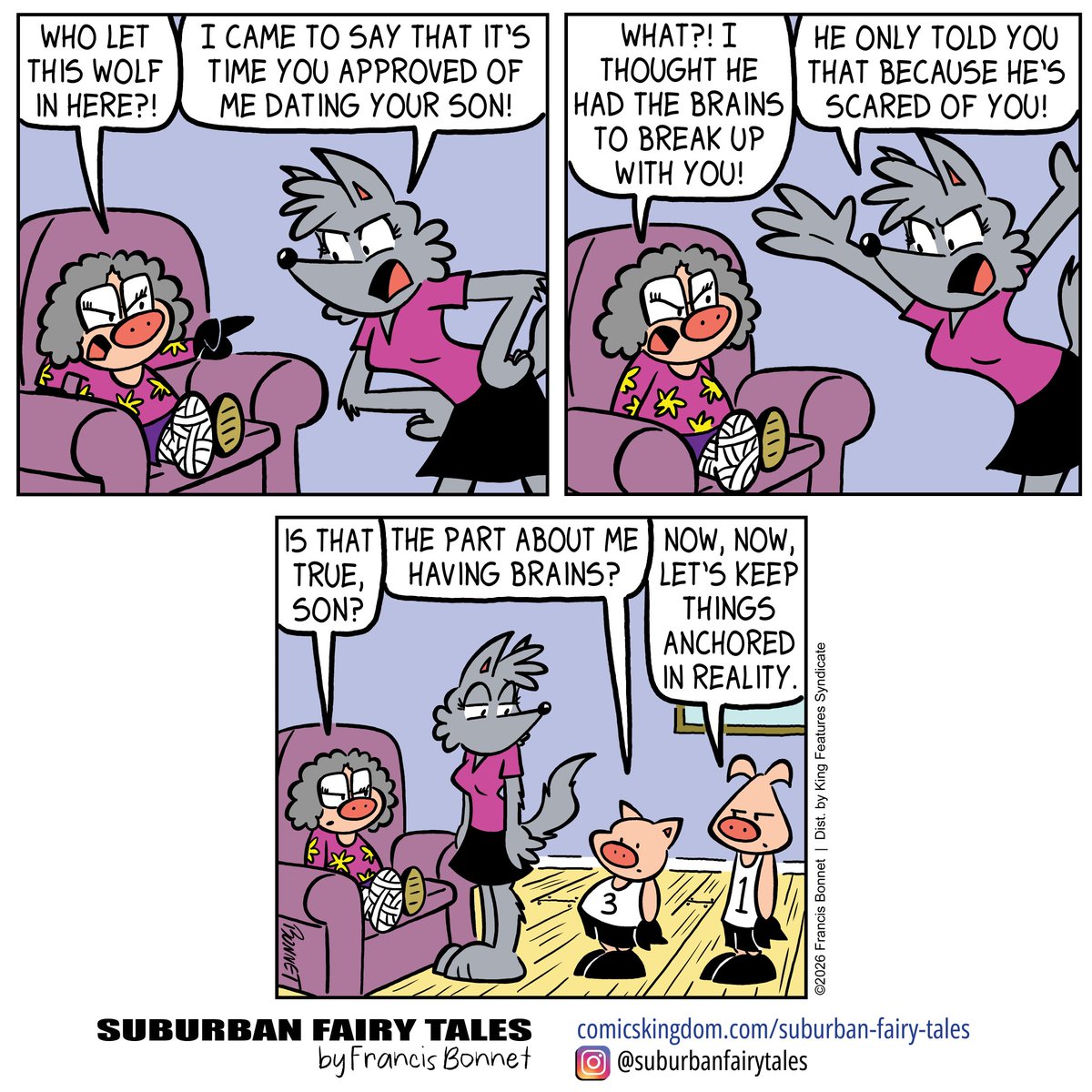 francisbonnet's tweet photo. Who do you think let Wolfette in the house? ๐
Get early access and my exclusive comics on Comics Kingdom! https://t.co/4f6dh81RoO
#cartooning #comics #thislittlepiggy #fairytalescomics #humorcomics #dailycomics #datingproblems #approval #momknowsbest #badmommy https://t.co/3dPzFCktu0
