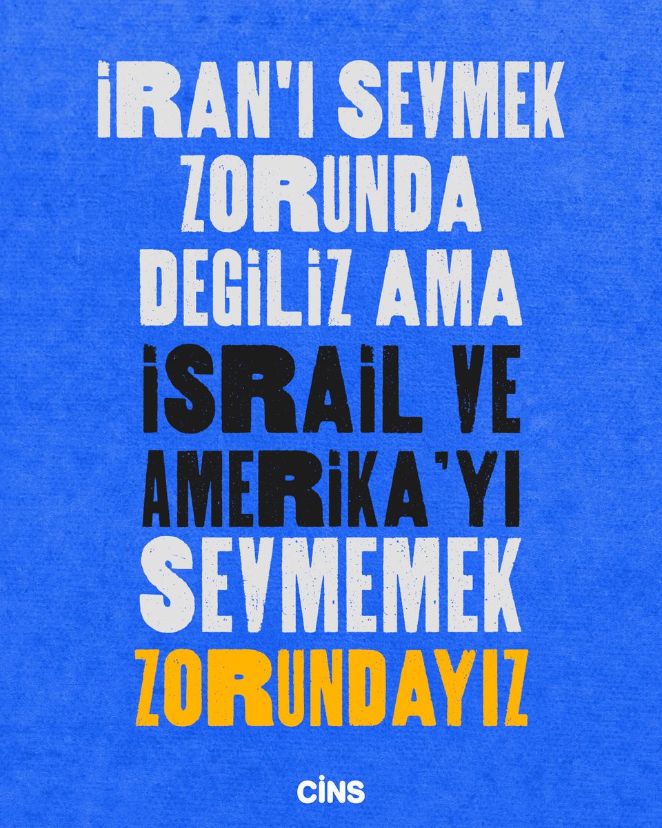 İsrail ve Amerika’yı sevmemek zorundayız.