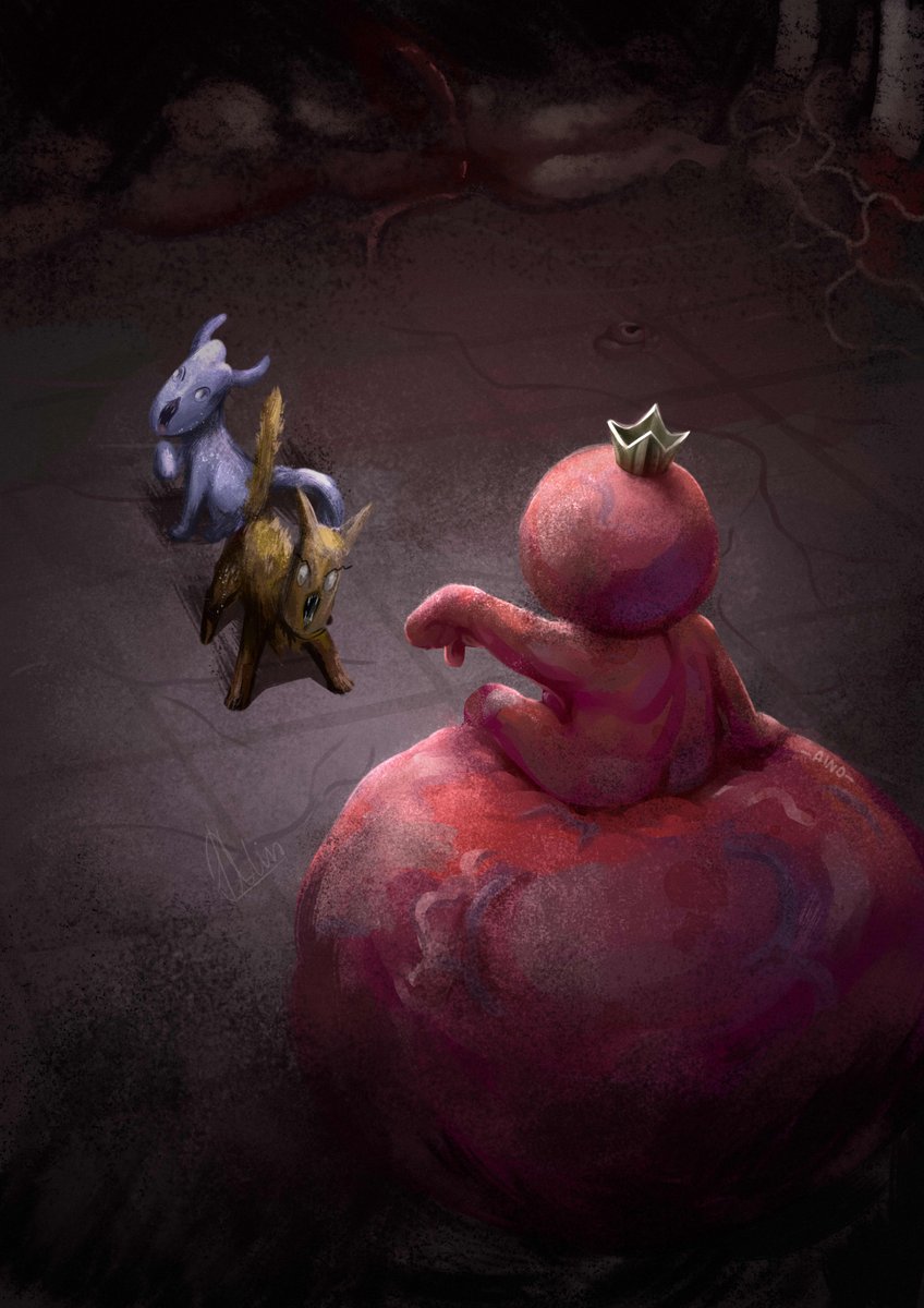 "Oh, he's the king!
We're all expected to kiss the ring."
But can he get away with murder?
My moderate inbred cats vs. Throbbing king.
#Mewgenics