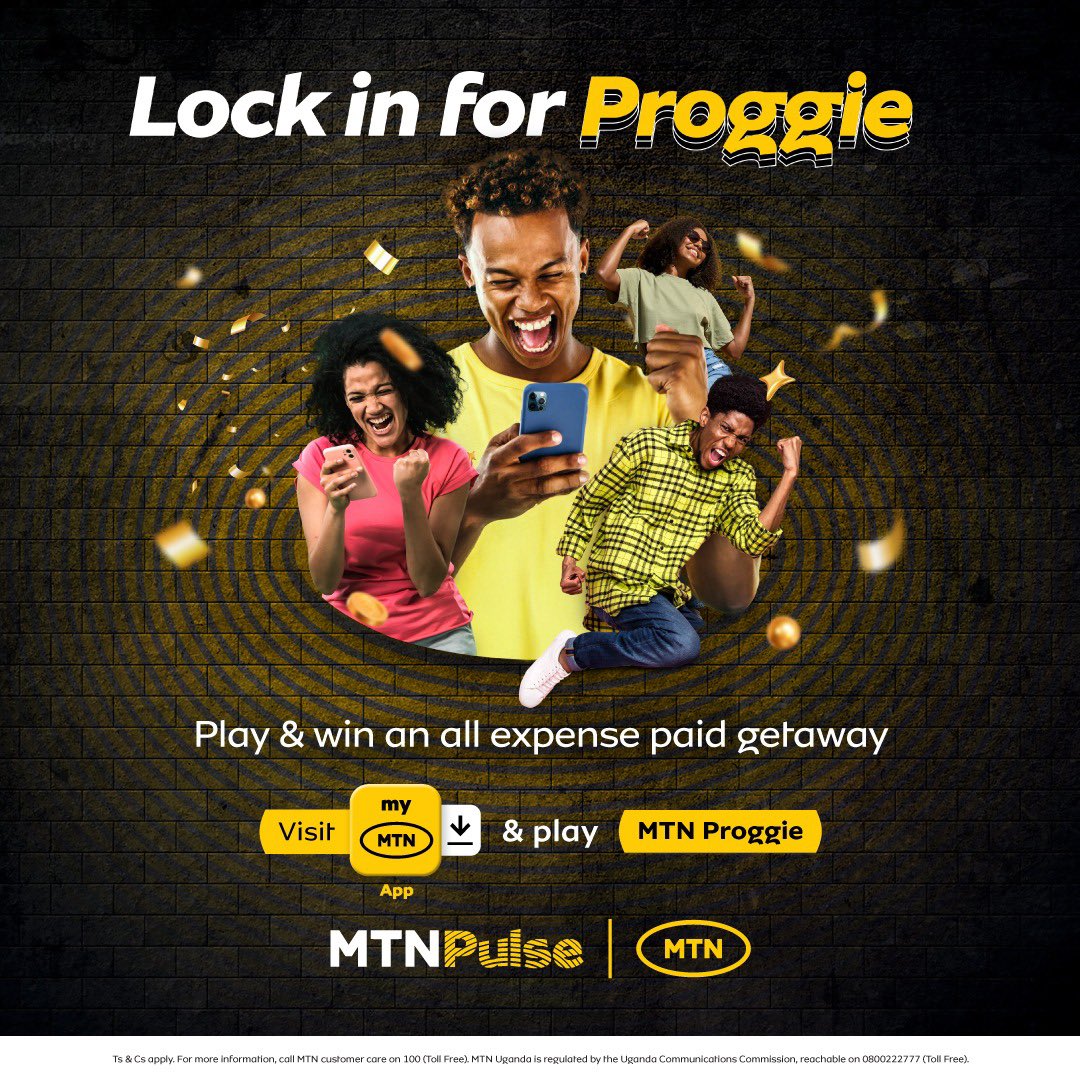 mtnug's tweet photo. Pulsers, it's time to Lock in for Proggie &amp; Win BIG! 🤩 #MTNPulse 

Stand a chance to win MoMo,  Data or an all expenses paid trip. 🎉

Check out the #MyMTNApp or go to https://t.co/BT8RHPsF59 and subscribe to #MTNProggie for a chance to win. https://t.co/KEA8tDUf71