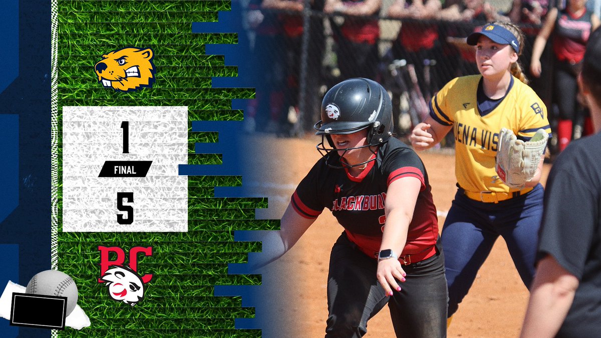 BVUSoftball's tweet photo. 🥎 FINAL. BVU has the tying run at home with bases loaded, but a big Kali Irlmeier hit to center is caught deep and our Buena Vista Beavers fall to their Blackburn counterparts.

More to come in Clermont. #d3softball #BeaversBuild https://t.co/SEsnFMPaOA