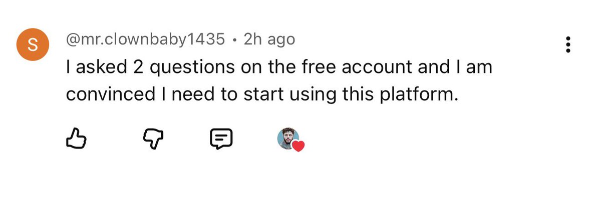 traderspyapp's tweet photo. This TraderSpy user asked 2 questions to our A.I agent and was immediately convinced to continue using the platform!

App is live now on Apple + Android App Store! https://t.co/NFok9mf5q1
