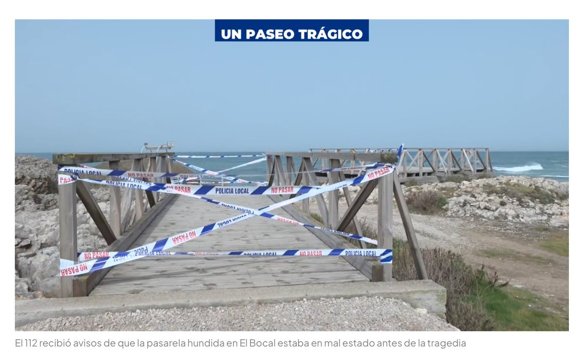 Araceli_ENTHUMN's tweet photo. El Gobierno de Cantabria que preside Buruaga (PP),  promocionó en enero, en FITUR 2026, las pasarelas y mirador de El Bocal de la senda costera, unas infraestructuras turísticas impulsadas por su partido en 2014, que hoy, después de la tragedia del martes, están precintadas. https://t.co/Pf1H15jEkD
