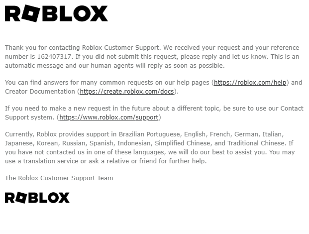 talmightyt's tweet photo. @Roblox The audacity to give me a feedback form after hundreds of ban appeals rejected and an ongoing ticket which you didn't even help me to clarify my ban with the reason "Other", that's actually madness. https://t.co/WHTEcUmTle