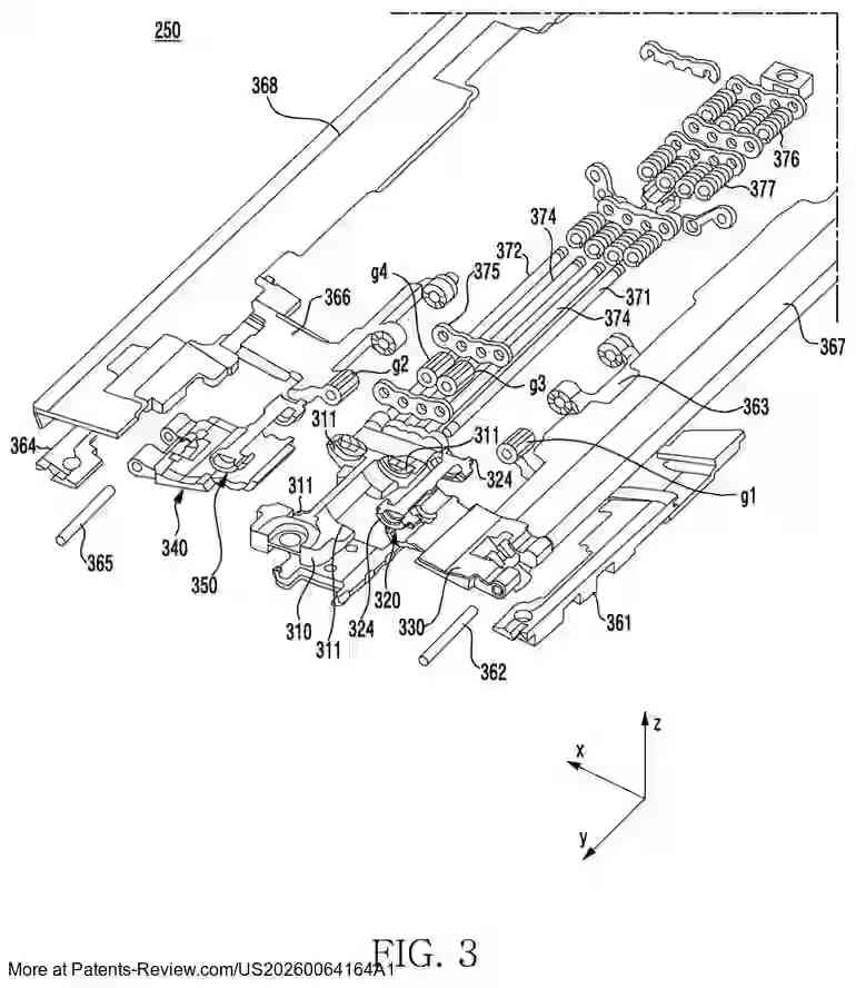 PatentPulse's tweet image. 📢 New patent application alert!
#US20260064164A1 by #Samsung introduces a foldable electronic device with a unique hinge assembly. This design features a bracket, first &amp;amp; second rotators for smooth folding/unfolding movements. #FoldableTech #Innovation
Explore the mechanics of