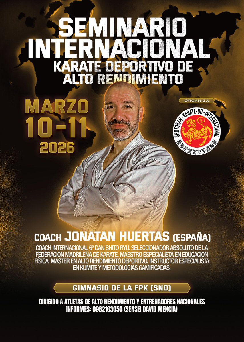 sndpy's tweet image. #Karate🥋 • ¡Es mañana! 🤩

El Seminario Internacional de Karate deportivo de Alto Rendimiento se realizará en el gimnasio de la FPK en el #ComplejoSND 💪🏽

Está dirigido para atletas y entrenadores ¡nos vemos!

#ElDeporteNosUne🤝🏼