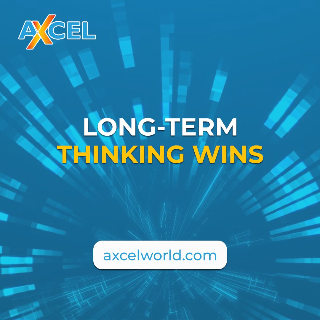 AxcelWorld's tweet photo. Short-term wins feel exciting.

But sustainable growth almost always comes from long-term thinking, consistent systems, and disciplined execution.

Businesses that focus only on quick results often miss the bigger opportunity.

#BusinessGrowth #Leadership #AXCEL https://t.co/GYdUBVWAr2