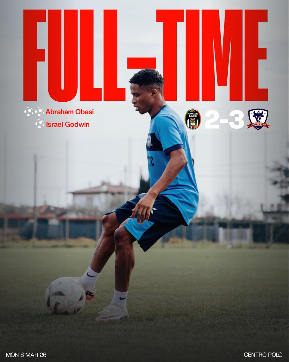 _OneTouch_FC's tweet photo. Abraham Obasi (2) and Godwin Israel (1) netted 3 goals to lead us past Viareggio  with a commanding win.

We go again, stay tuned for information on our upcoming matches https://t.co/E0BOGvxs92