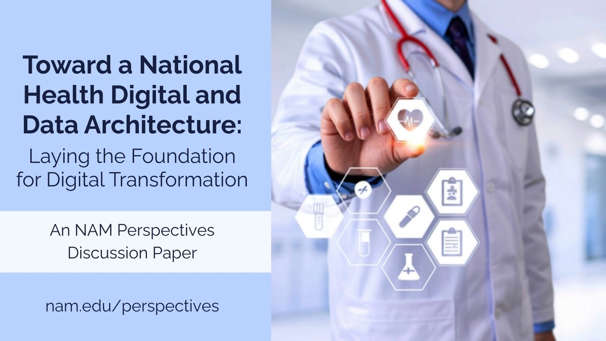 ravi_b_parikh's tweet photo. The health sector continues to lag in building the robust digital infrastructure needed to fully realize innovation. Our new @theNAMedicine discussion paper explores the path toward a health care digital and data architecture. Read now: https://t.co/PPwVAHXCic #NAMPerspectives https://t.co/UpcHJR0mah