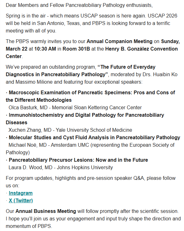 Pancreatobiliary Pathology Society tweet media
