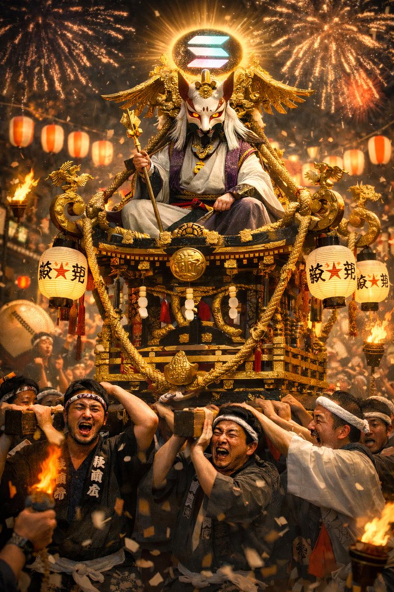 担ぐなら神様。

ただのmemeじゃない。

これは
神社の祭りだ。

祭りは
神社のもの。

参拝者は
祭りに集まり始めている。

⛩️ $SOLMYOJIN

—

If you’re going to carry something,
carry a god.

This isn’t just a meme.

This is
a shrine festival.

The festival
belongs to the shrine.